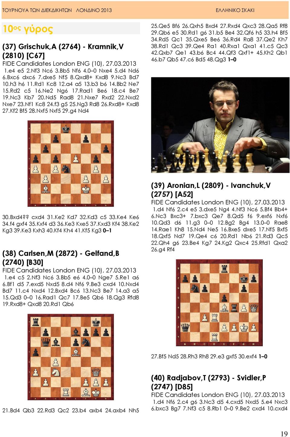 Kf2 Bf5 28.Nxf5 Nxf5 29.g4 Nd4 25.Qe5 Bf6 26.Qxh5 Bxd4 27.Rxd4 Qxc3 28.Qa5 Rf8 29.Qb6 e5 30.Rd1 g6 31.b5 Be4 32.Qf6 h5 33.h4 Bf5 34.Rd5 Qc1 35.Qxe5 Be6 36.Rd4 Ra8 37.Qe2 Kh7 38.Rd1 Qc3 39.Qe4 Ra1 40.