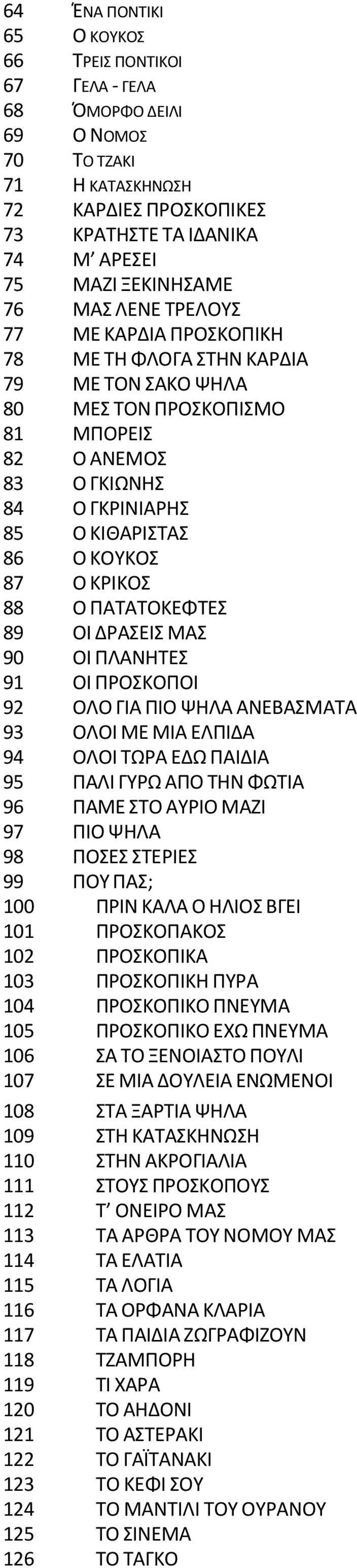 ΡΑΤΑΤΟΚΕΦΤΕΣ 89 ΟΛ ΔΑΣΕΛΣ ΜΑΣ 90 ΟΛ ΡΛΑΝΘΤΕΣ 91 ΟΛ ΡΟΣΚΟΡΟΛ 92 ΟΛΟ ΓΛΑ ΡΛΟ ΨΘΛΑ ΑΝΕΒΑΣΜΑΤΑ 93 ΟΛΟΛ ΜΕ ΜΛΑ ΕΛΡΛΔΑ 94 ΟΛΟΛ ΤΩΑ ΕΔΩ ΡΑΛΔΛΑ 95 ΡΑΛΛ ΓΥΩ ΑΡΟ ΤΘΝ ΦΩΤΛΑ 96 ΡΑΜΕ ΣΤΟ ΑΥΛΟ ΜΑΗΛ 97 ΡΛΟ ΨΘΛΑ 98