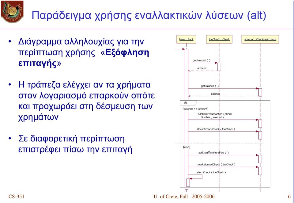 λογαριασμό επαρκούν οπότε και προχωράει στη δέσμευση των χρημάτων Σε