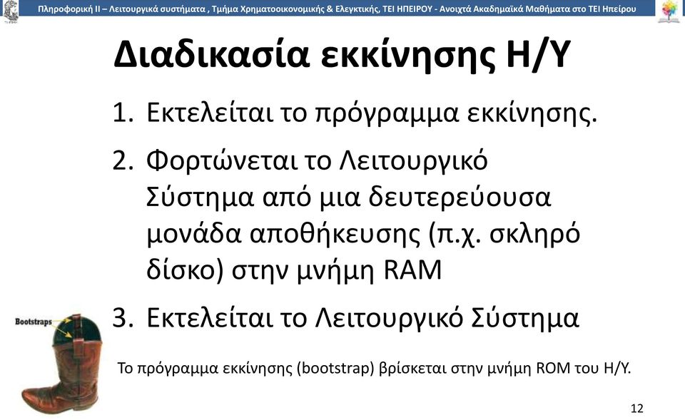 αποθήκευσης (π.χ. σκληρό δίσκο) στην μνήμη RAM 3.