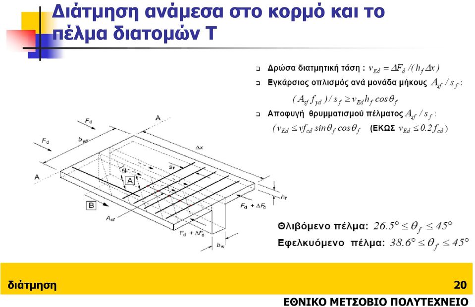 διατοµών Τ διάτµηση 20