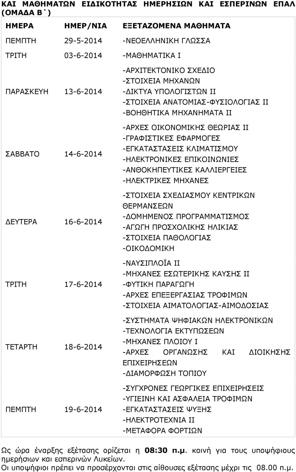 ΙΙ -ΑΡΧΕΣ ΟΙΚΟΝΟΜΙΚΗΣ ΘΕΩΡΙΑΣ ΙΙ -ΓΡΑΦΙΣΤΙΚΕΣ ΕΦΑΡΜΟΓΕΣ -ΕΓΚΑΤΑΣΤΑΣΕΙΣ ΚΛΙΜΑΤΙΣΜΟΥ -ΗΛΕΚΤΡΟΝΙΚΕΣ ΕΠΙΚΟΙΝΩΝΙΕΣ -ΑΝΘΟΚΗΠΕΥΤΙΚΕΣ ΚΑΛΛΙΕΡΓΕΙΕΣ -ΗΛΕΚΤΡΙΚΕΣ ΜΗΧΑΝΕΣ -ΣΤΟΙΧΕΙΑ ΣΧΕΔΙΑΣΜΟΥ ΚΕΝΤΡΙΚΩΝ