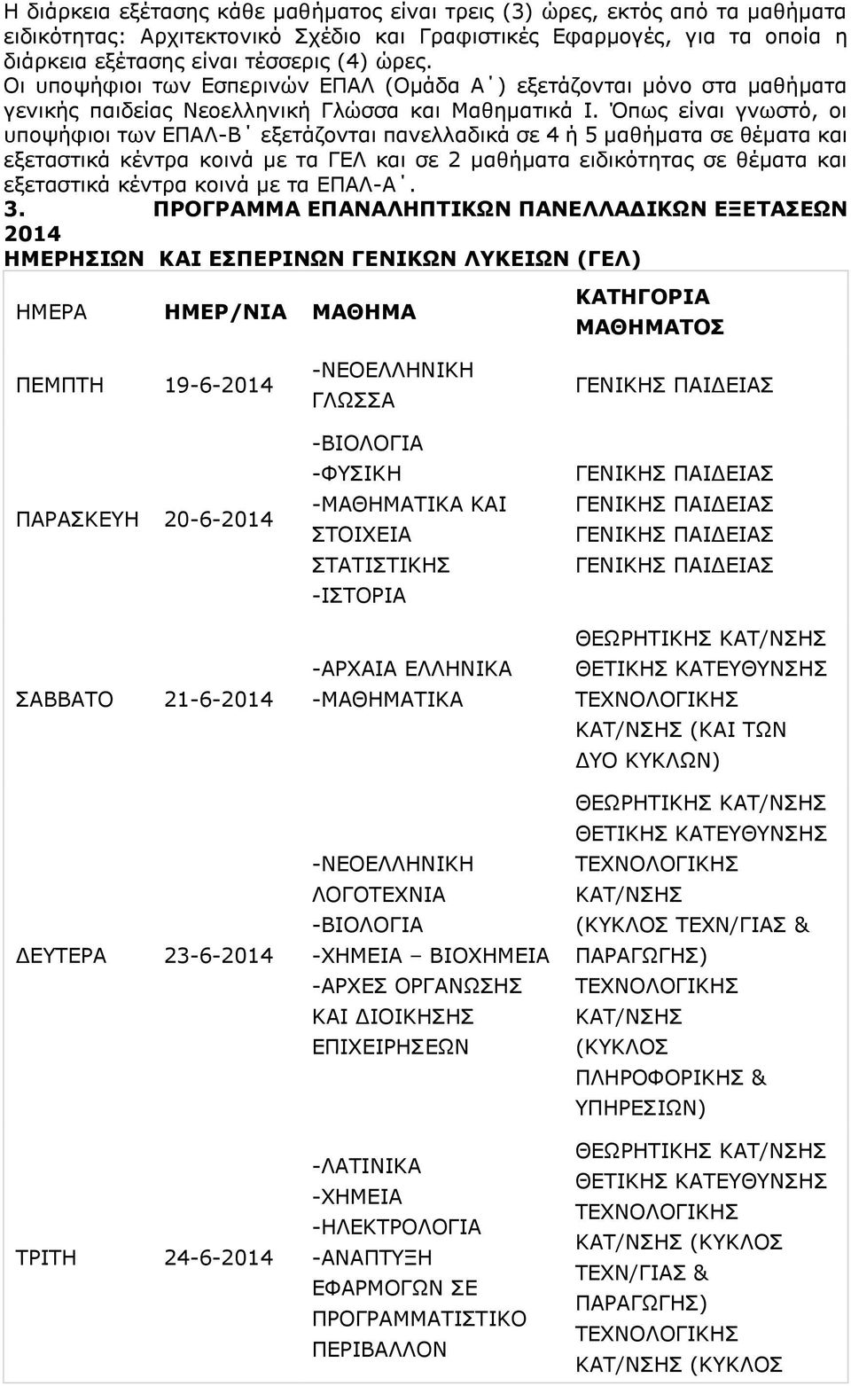 Όπως είναι γνωστό, οι υποψήφιοι των ΕΠΑΛ-Β εξετάζονται πανελλαδικά σε 4 ή 5 μαθήματα σε θέματα και εξεταστικά κέντρα κοινά με τα ΓΕΛ και σε 2 μαθήματα ειδικότητας σε θέματα και εξεταστικά κέντρα