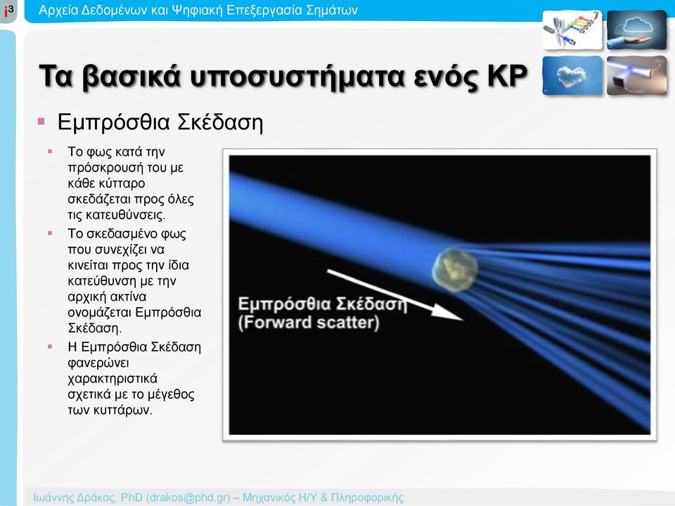 Το σκεδασμένο φως που συνεχίζει να κινείται προς την ίδια κατεύθυνση με την