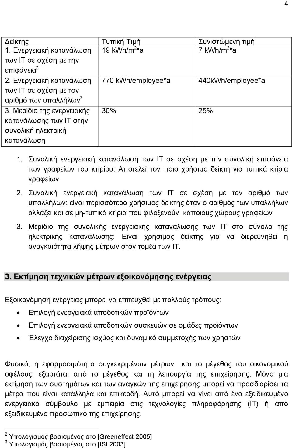 Συνολική ενεργειακή κατανάλωση των ΙΤ σε σχέση με την συνολική επιφάνεια των γραφείων του κτιρίου: Αποτελεί τον ποιο χρήσιμο δείκτη για τυπικά κτίρια γραφείων 2.