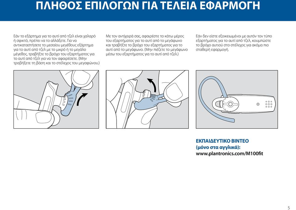 (Μην τραβήξετε τη βάση και το στέλεχος του μεγαφώνου.