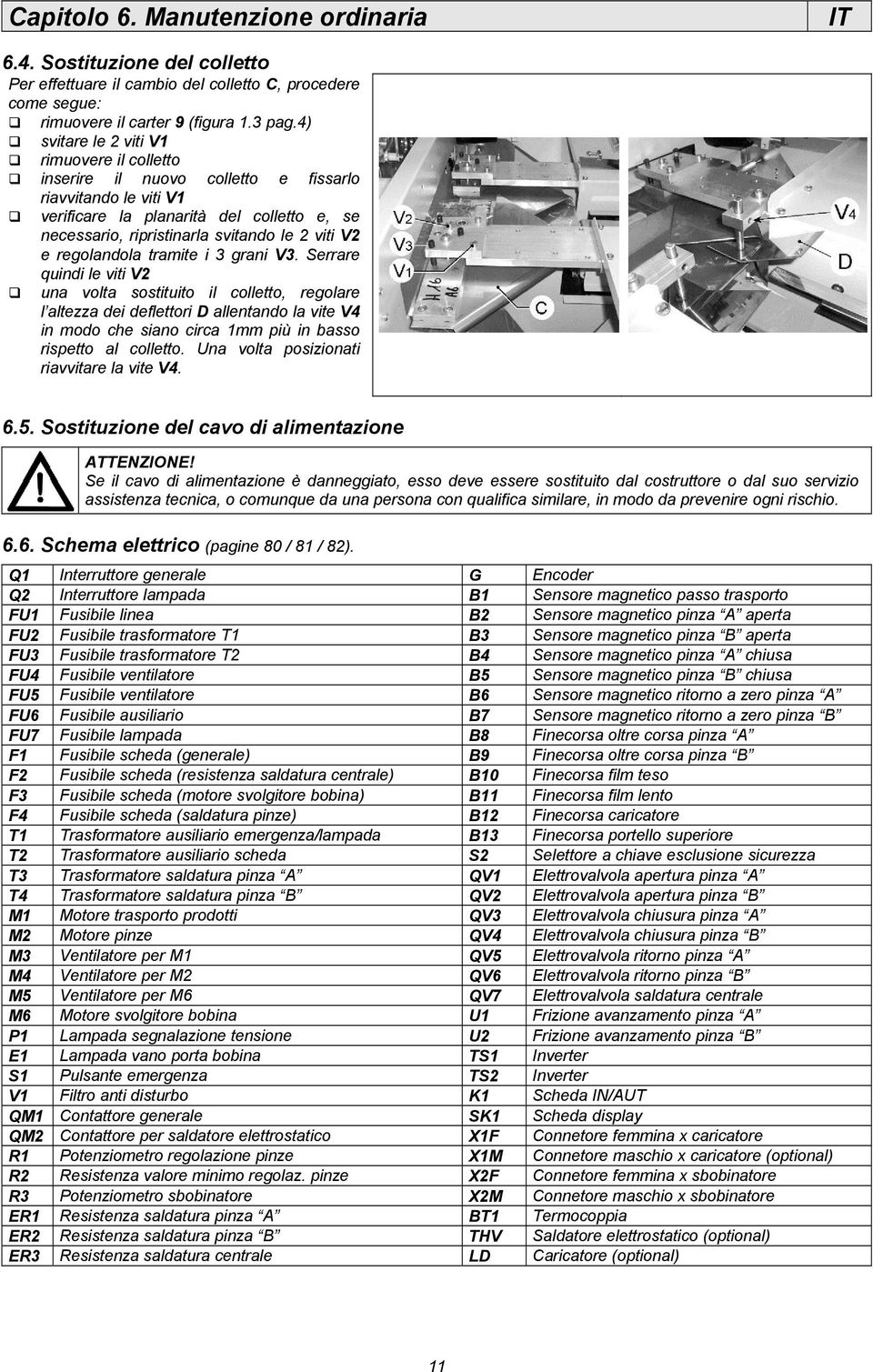 regolandola tramite i 3 grani V3.