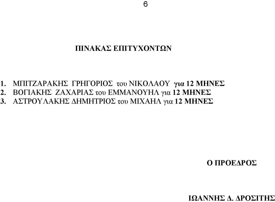 ΒΟΓΙΑΚΗΣ ΖΑΧΑΡΙΑΣ του ΕΜΜΑΝΟΥΗΛ για 12 ΜΗΝΕΣ 3.