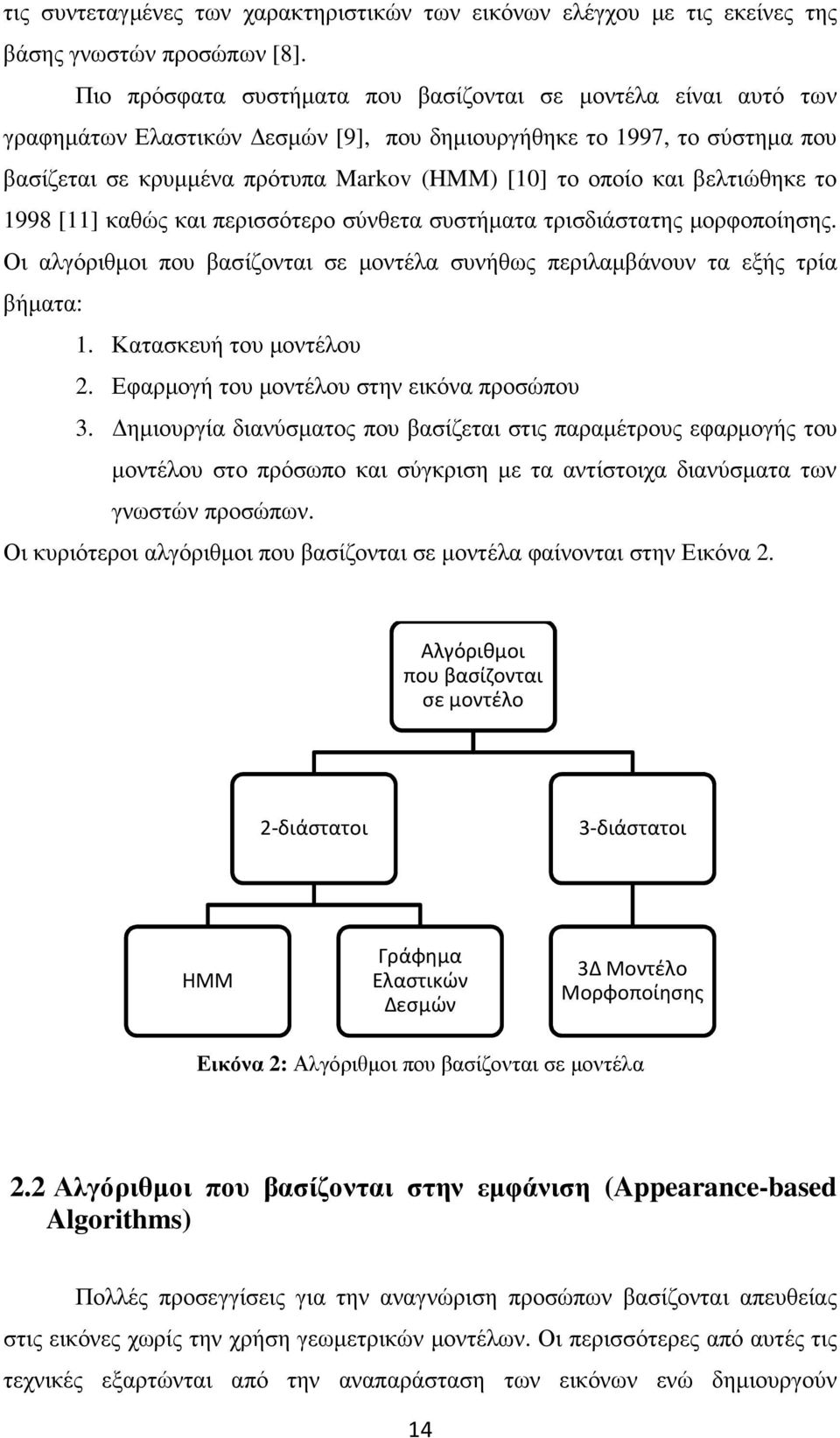 βελτιώθηκε το 1998 [11] καθώς και περισσότερο σύνθετα συστήµατα τρισδιάστατης µορφοποίησης. Οι αλγόριθµοι που βασίζονται σε µοντέλα συνήθως περιλαµβάνουν τα εξής τρία βήµατα: 1.