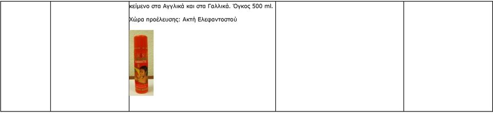 Όγκος 500 ml.