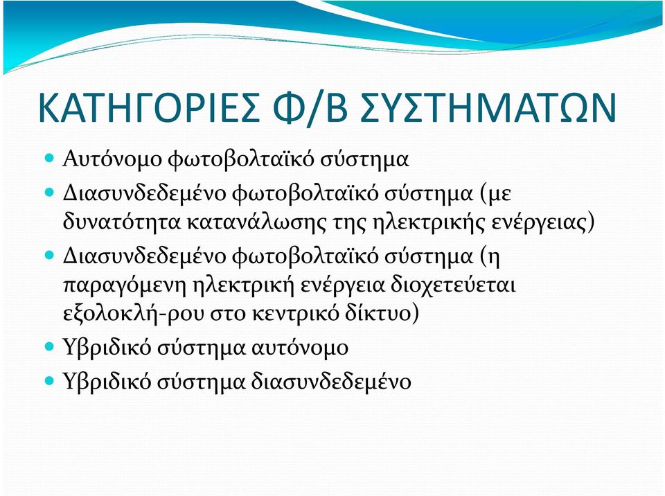 Διασυνδεδεμένο φωτοβολταϊκό σύστημα (η παραγόμενη ηλεκτρική ενέργεια