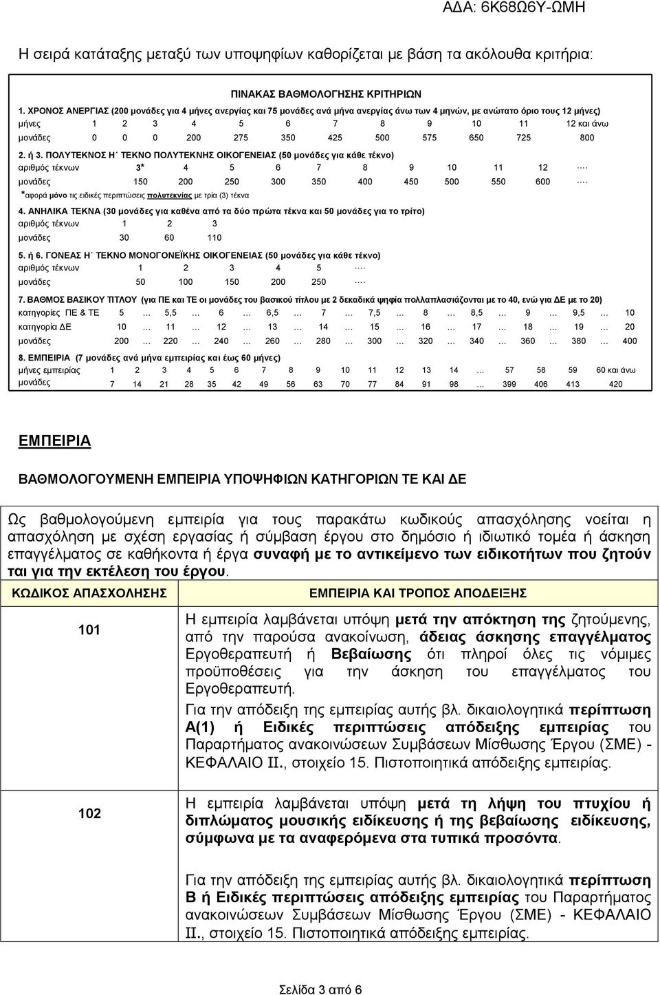 500 575 650 725 800 2. ή 3. ΠΟΛΤΣΔΚΝΟ Ζ ΣΔΚΝΟ ΠΟΛΤΣΔΚΝΖ ΟΗΚΟΓΔΝΔΗΑ (50 κνλάδεο γηα θάζε ηέθλν) αξηζκόο ηέθλσλ 3* 4 5 6 7 8 9 10 11 12. κνλάδεο 150 200 250 300 350 400 450 500 550 600.