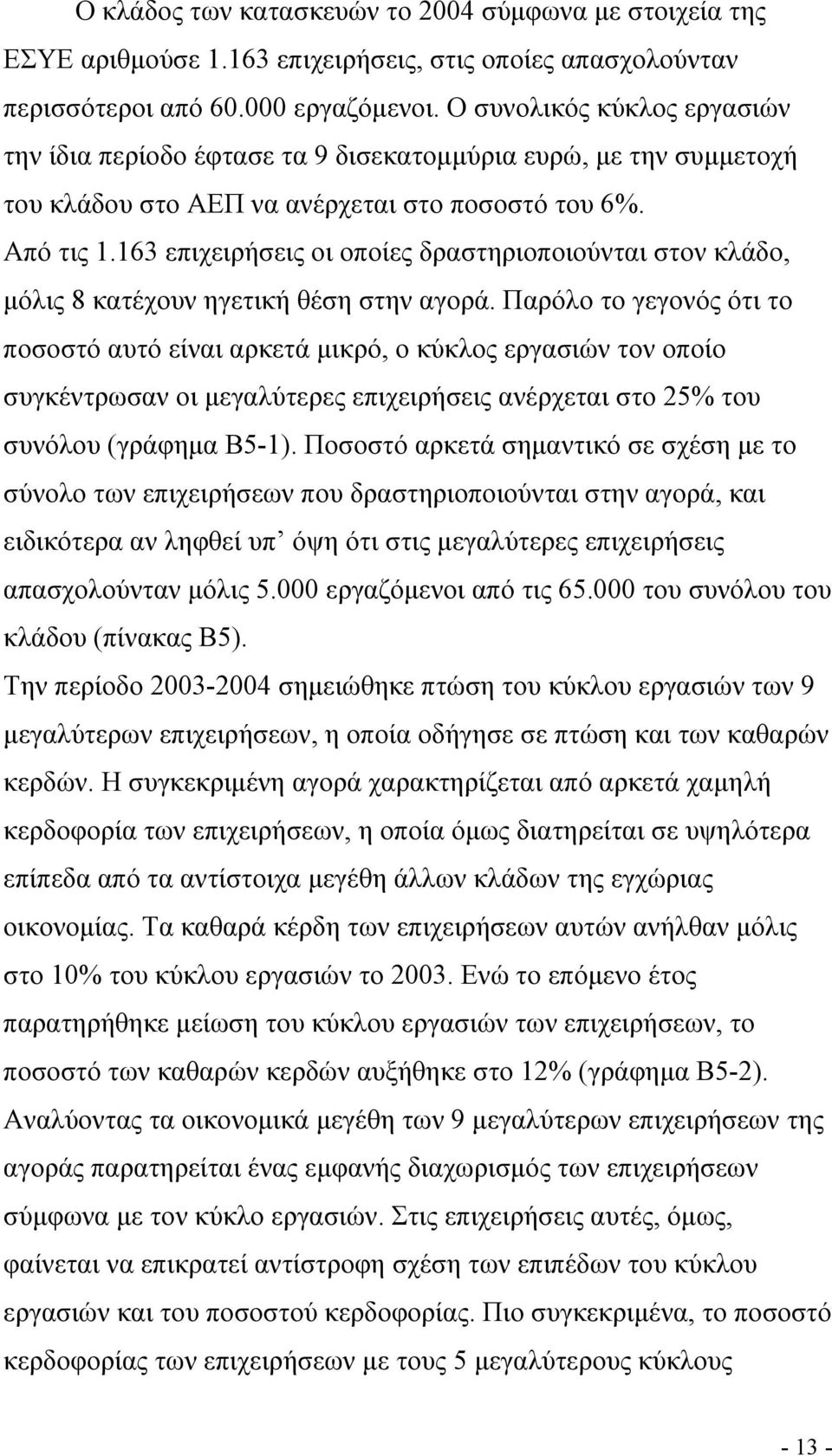 163 επιχειρήσεις οι οποίες δραστηριοποιούνται στον κλάδο, μόλις 8 κατέχουν ηγετική θέση στην αγορά.