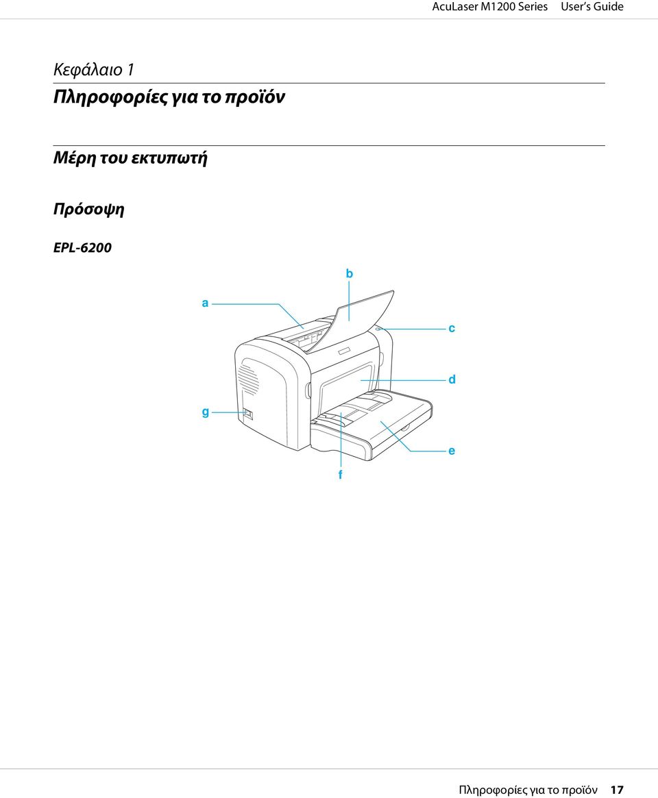 Πρόσοψη EPL-6200 b a c d g e