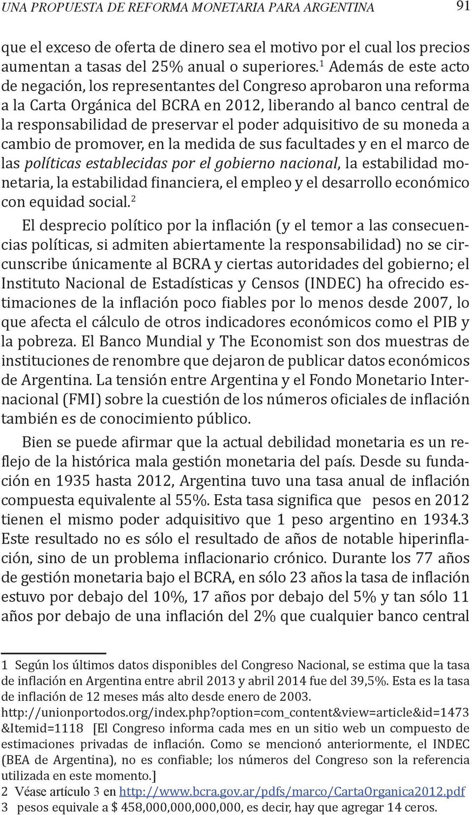 políticas establecidas por el