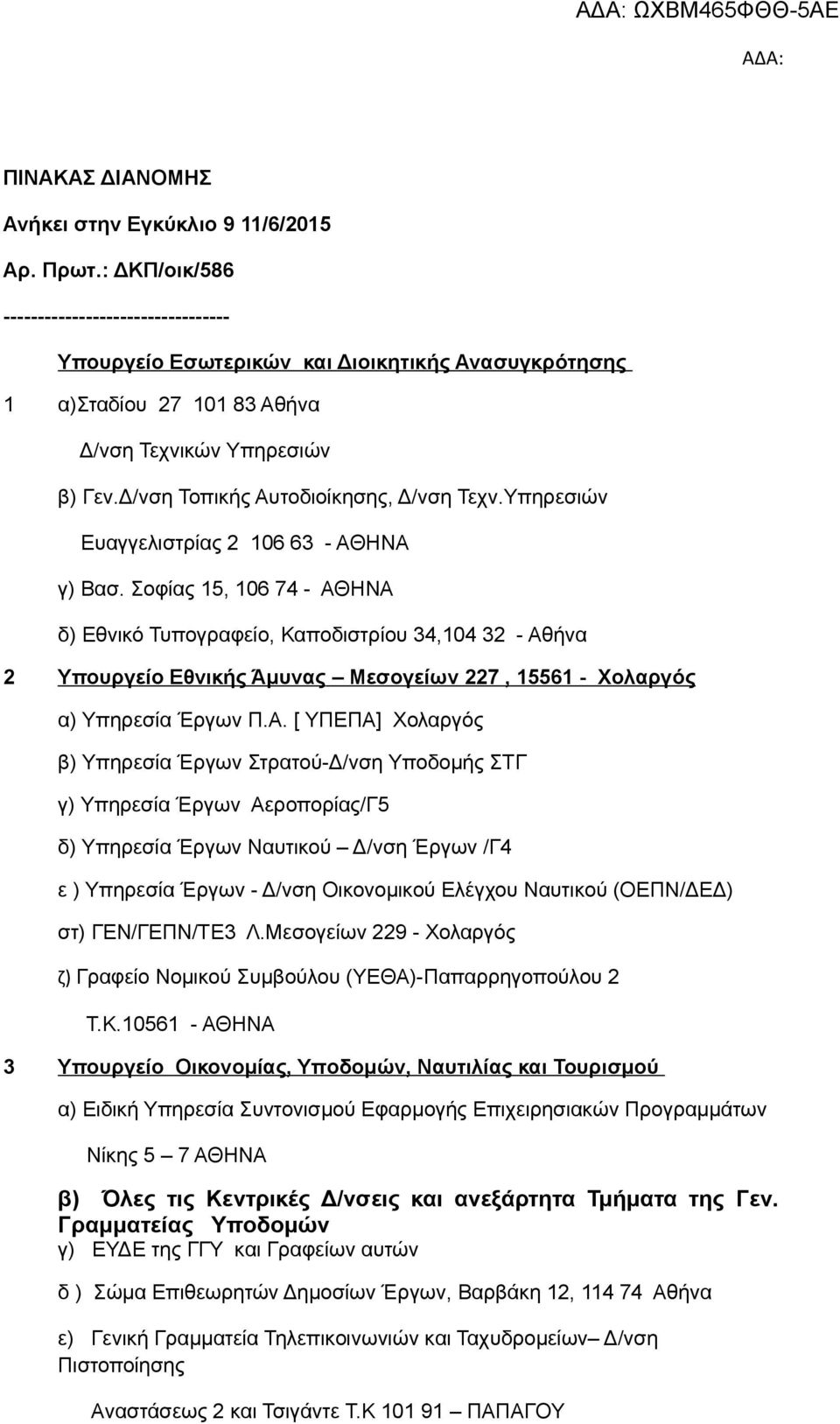 Υπηρεσιών Ευαγγελιστρίας 2 106 63 - ΑΘΗΝΑ γ) Βασ.