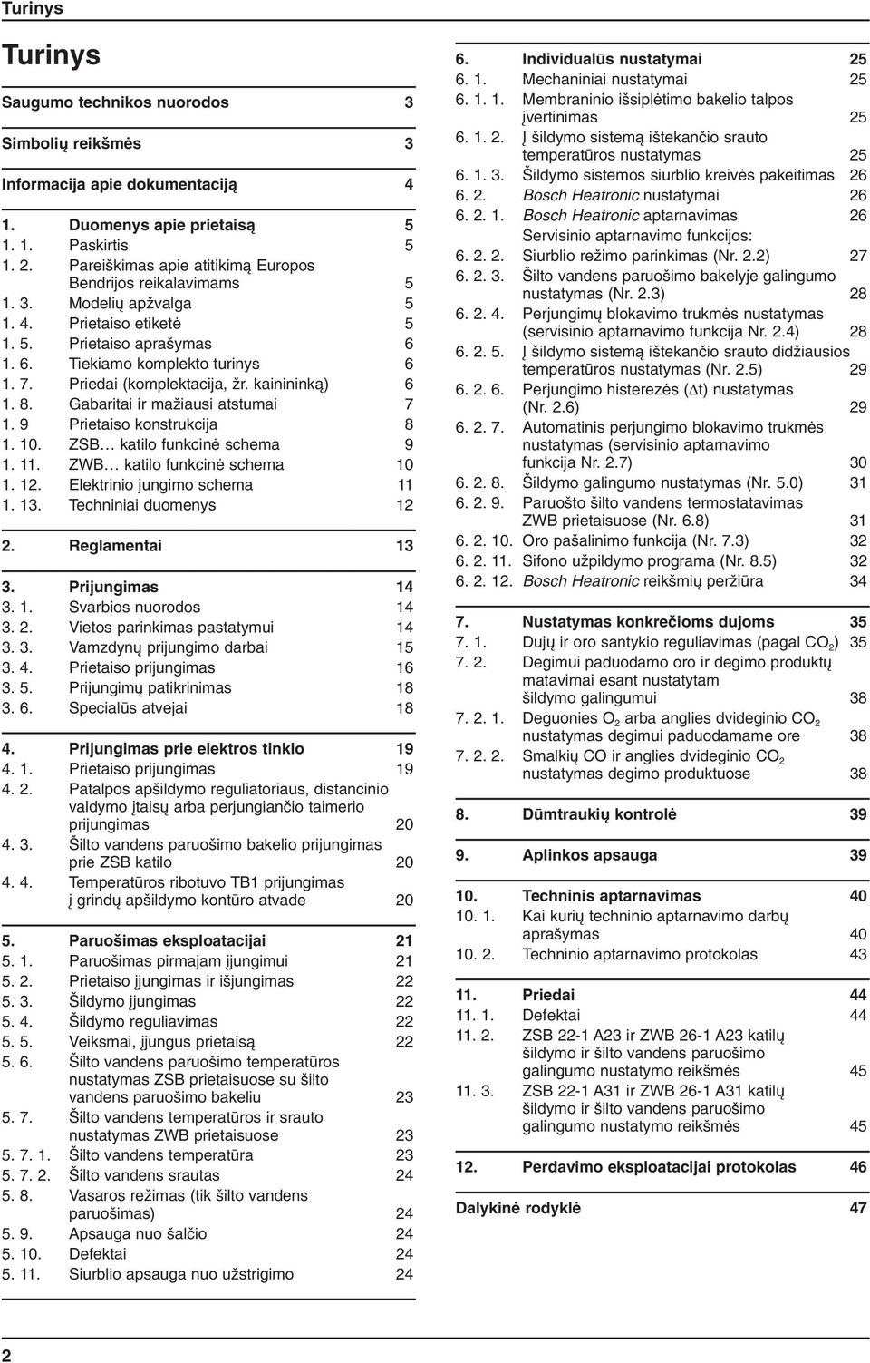 ZS katlo funkcnò schema 9 1. 11. ZW katlo funkcnò schema 10 1. 12. Elektrno jungmo schema 11 1. 13. Technna duomenys 12 2. Reglamenta 13 3. Prjungmas 14 3. 1. Svarbos nuorodos 14 3. 2. Vetos parnkmas pastatymu 14 3.