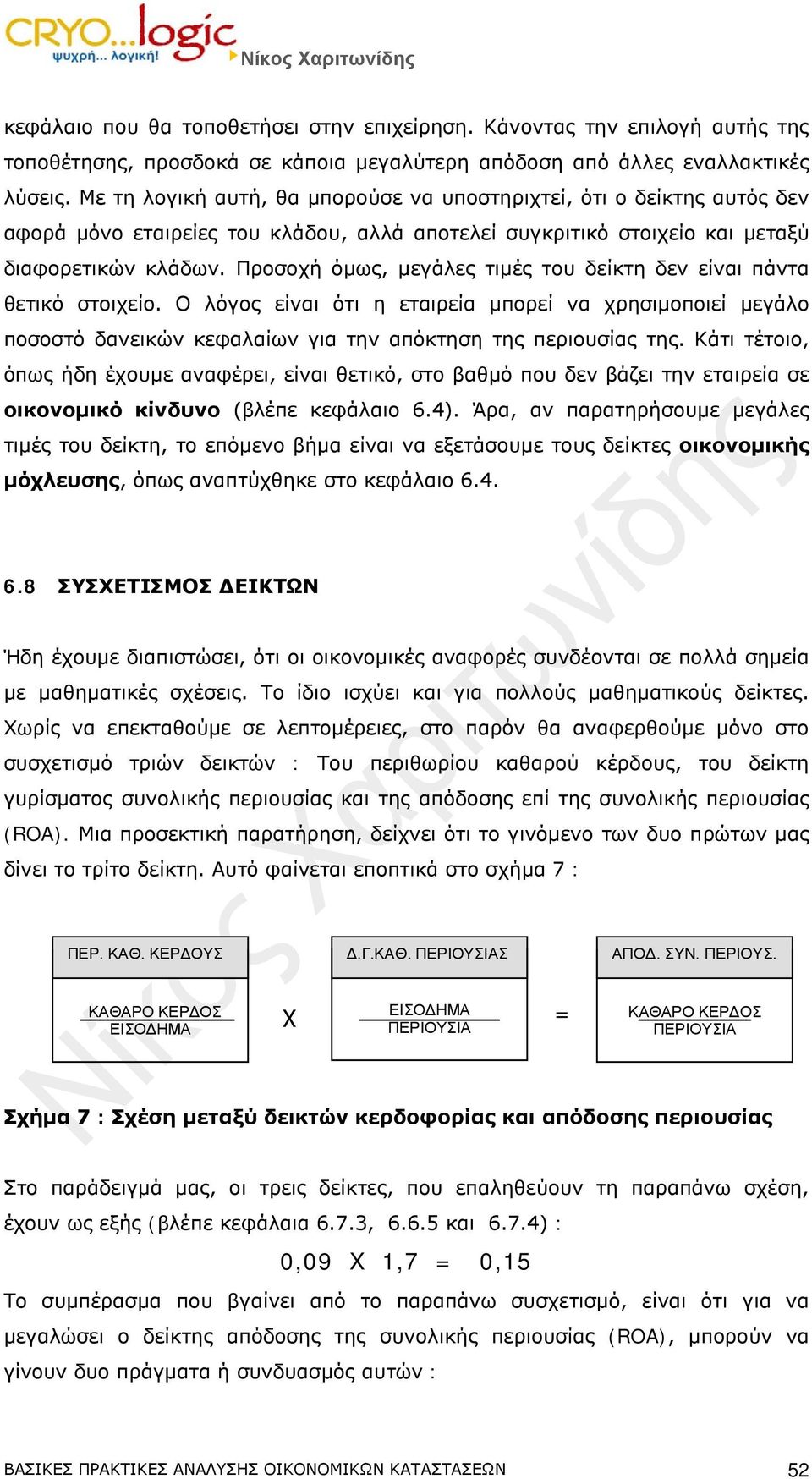 Προσοχή όμως, μεγάλες τιμές του δείκτη δεν είναι πάντα θετικό στοιχείο. Ο λόγος είναι ότι η εταιρεία μπορεί να χρησιμοποιεί μεγάλο ποσοστό δανεικών κεφαλαίων για την απόκτηση της περιουσίας της.