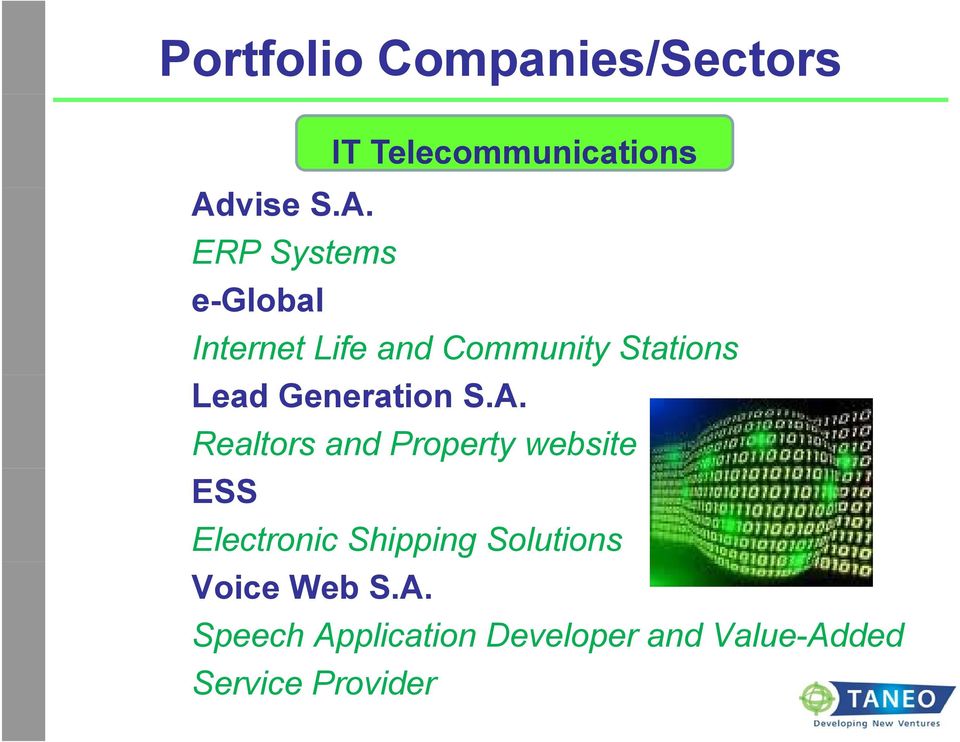 ERP Systems e-global Internet Life and Community Stations Lead