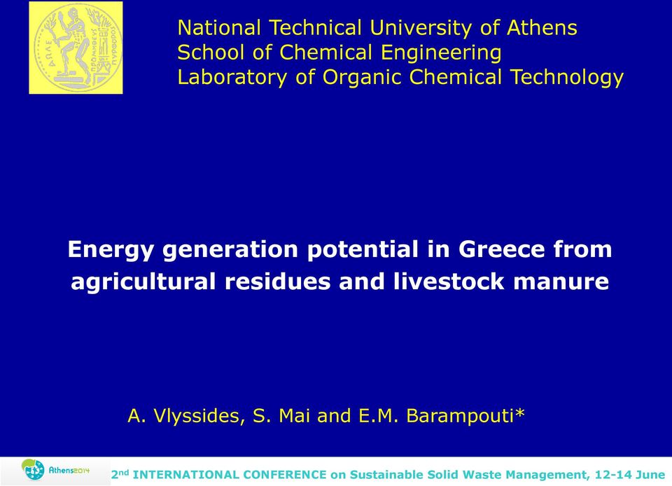 Energy generation potential in Greece from agricultural