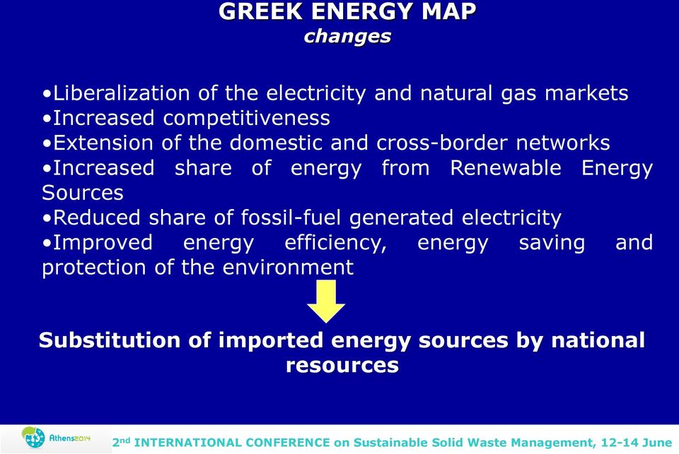 Renewable Energy Sources Reduced share of fossil-fuel generated electricity Improved energy