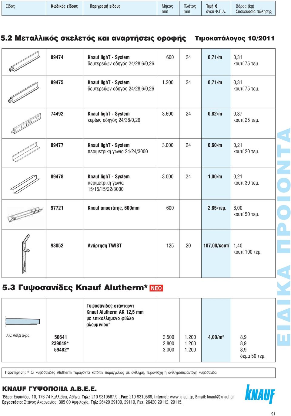 89477 Knauf light - System 3.000 24 0,60/m 0,21 appleâúèìâùúèî ÁˆÓ 24/24/3000 ÎÔ Ù 20 ÙÂÌ. 89478 Knauf light - System 3.000 24 1,00/m 0,21 appleâúèìâùúèî ÁˆÓ ÎÔ Ù 30 ÙÂÌ.