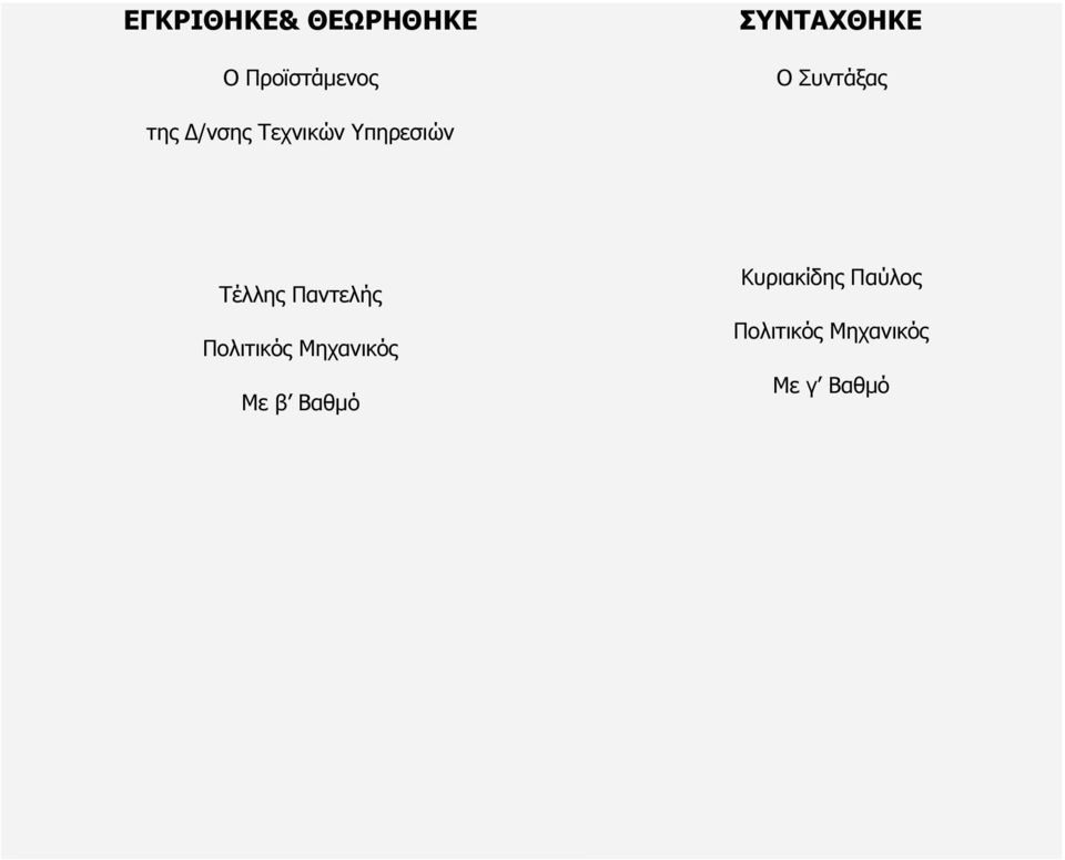 Τεχνικών Υπηρεσιών Τέλλης Παντελής