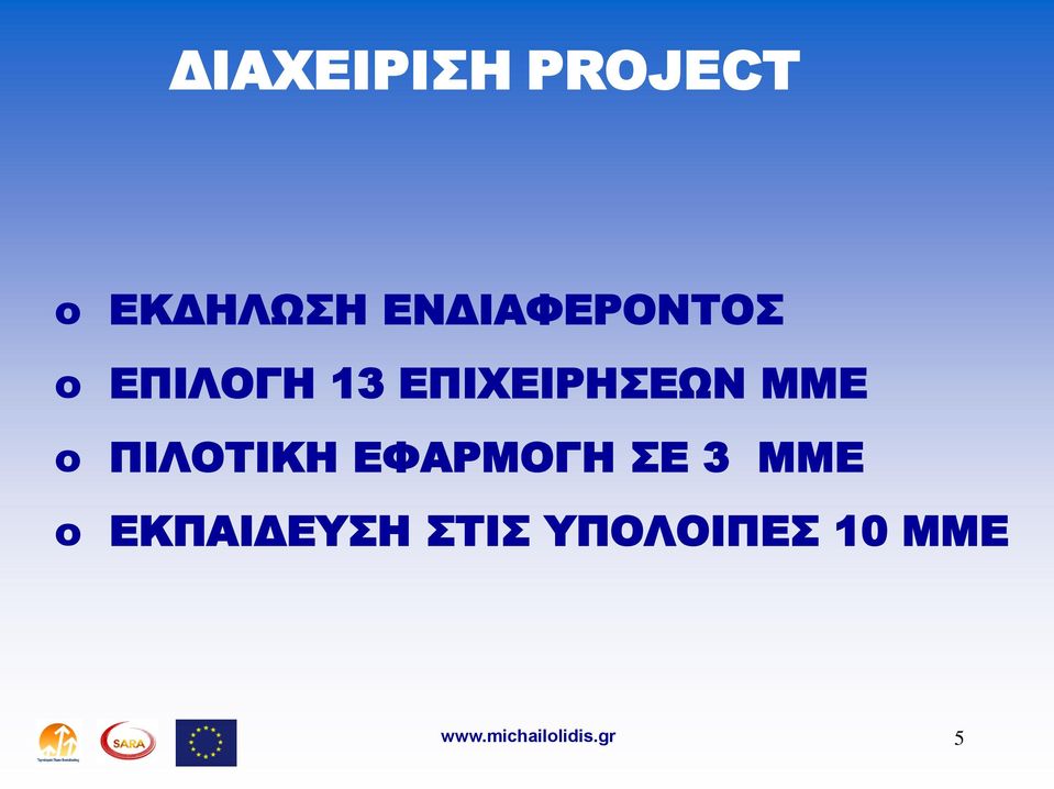 ΕΠΙΧΕΙΡΗΣΕΩΝ ΜΜΕ o ΠΙΛΟΤΙΚΗ