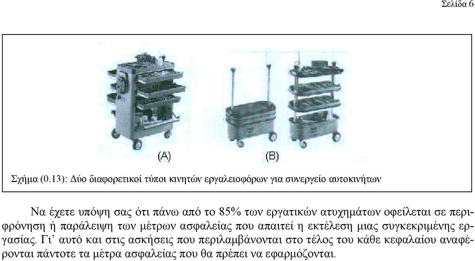 από το 85% των εργατικών ατυχηµάτων οφείλεται σε περιφρόνηση ή παράλειψη των µέτρων ασφαλείας που