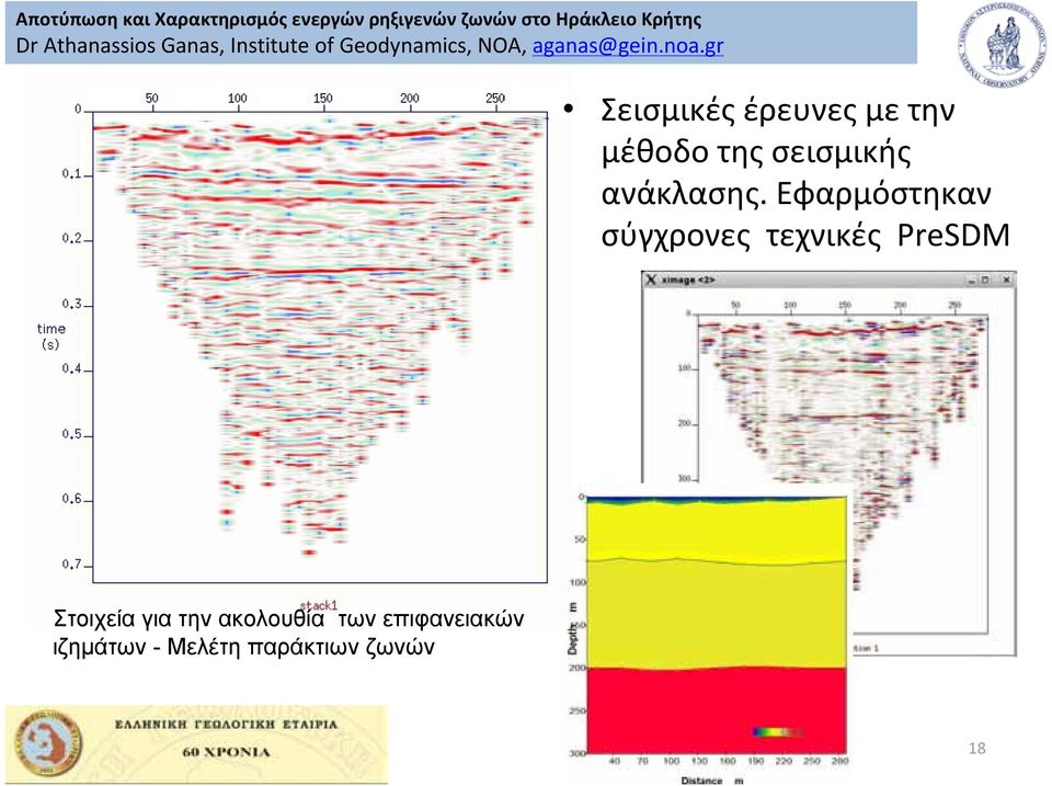 gr Σεισμικές έρευνες με την μέθοδο της σεισμικής ανάκλασης.