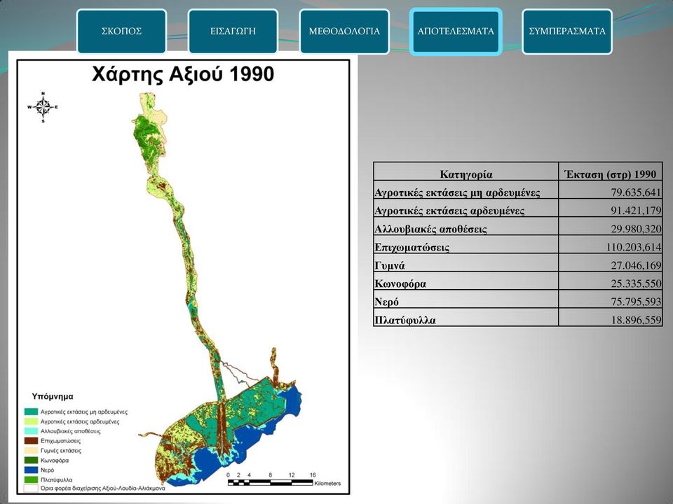 421,179 Αλλουβιακές αποθέσεις 29.980,320 Επιχωματώσεις 110.