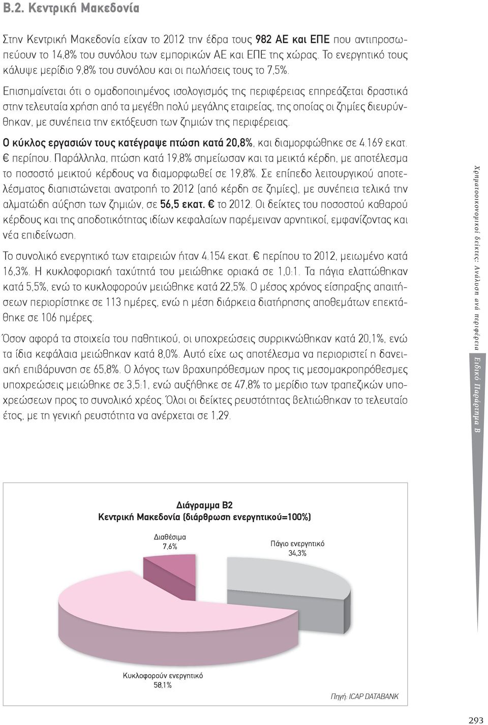 Επισημαίνεται ότι ο ομαδοποιημένος ισολογισμός της περιφέρειας επηρεάζεται δραστικά στην τελευταία χρήση από τα μεγέθη πολύ μεγάλης εταιρείας, της οποίας οι ζημίες διευρύνθηκαν, με συνέπεια την