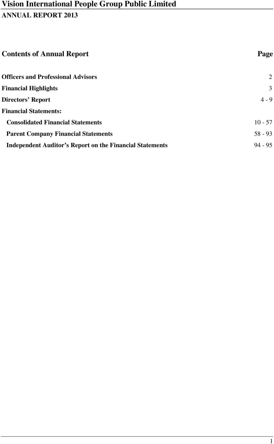 Financial Statements: Consolidated Financial Statements 10-57 Parent