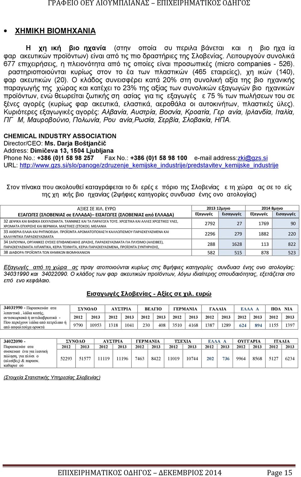 Δραστηριοποιούνται κυρίως στον τομέα των πλαστικών (465 εταιρείες), χημικών (140), φαρμακευτικών (20).