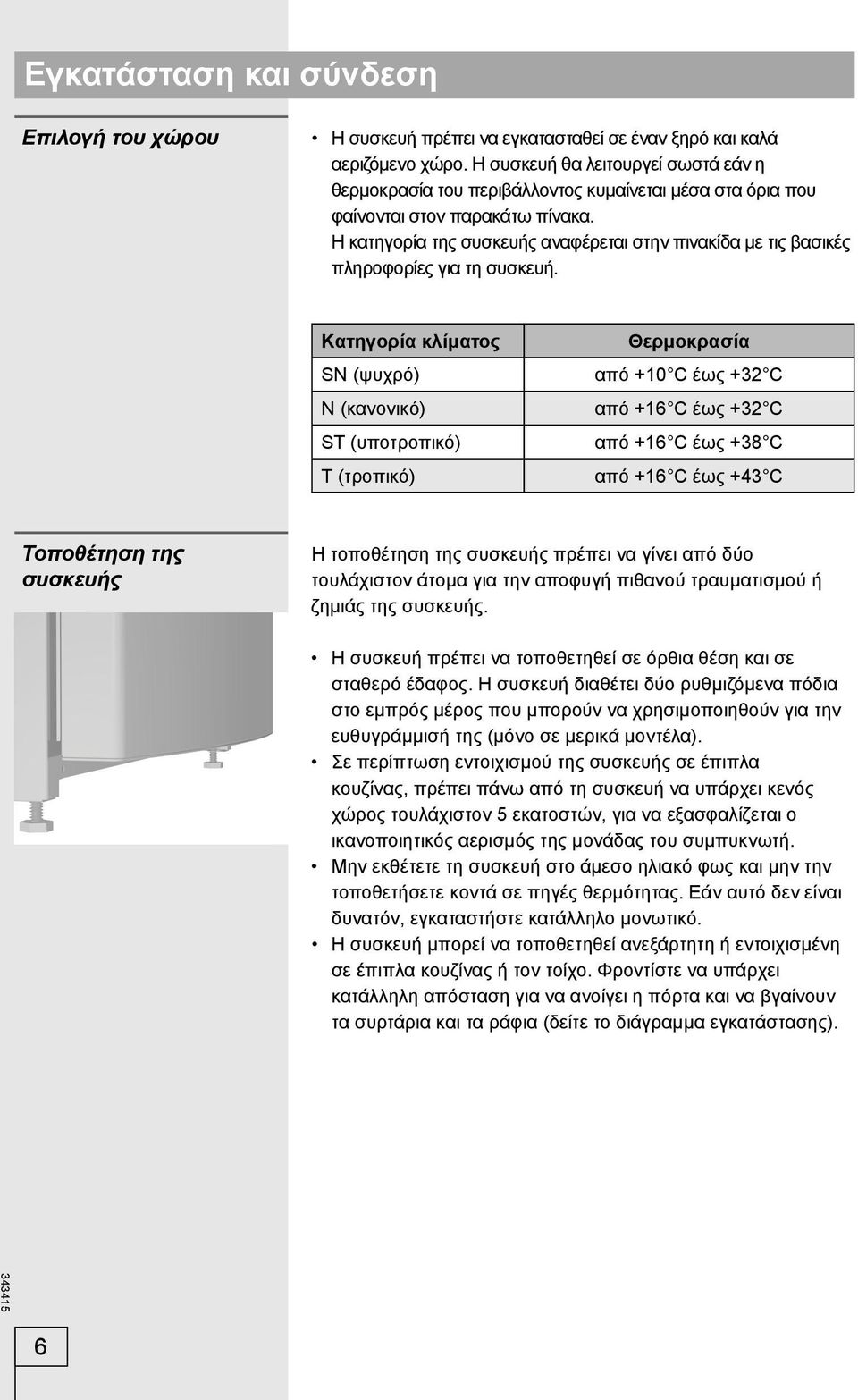 Η κατηγορία της συσκευής αναφέρεται στην πινακίδα με τις βασικές πληροφορίες για τη συσκευή.