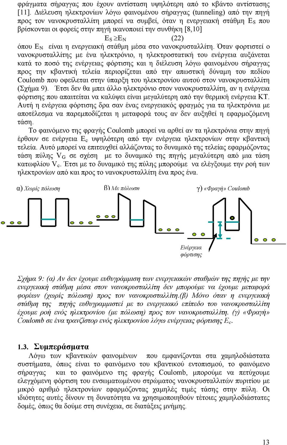 B ΕBΝ B() όπυ ΕBΝB η ενεργειακή στάθμη μέσα στ νανκρυσταλλίτη.