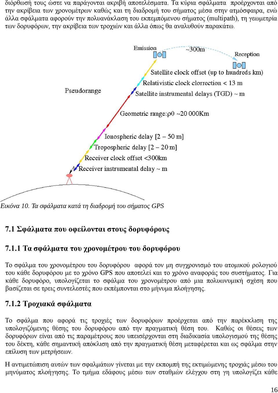τη γεωμετρία των δορυφόρων, την ακρίβεια των τροχιών και άλλα όπως θα αναλυθούν παρακάτω. Εικόνα 10