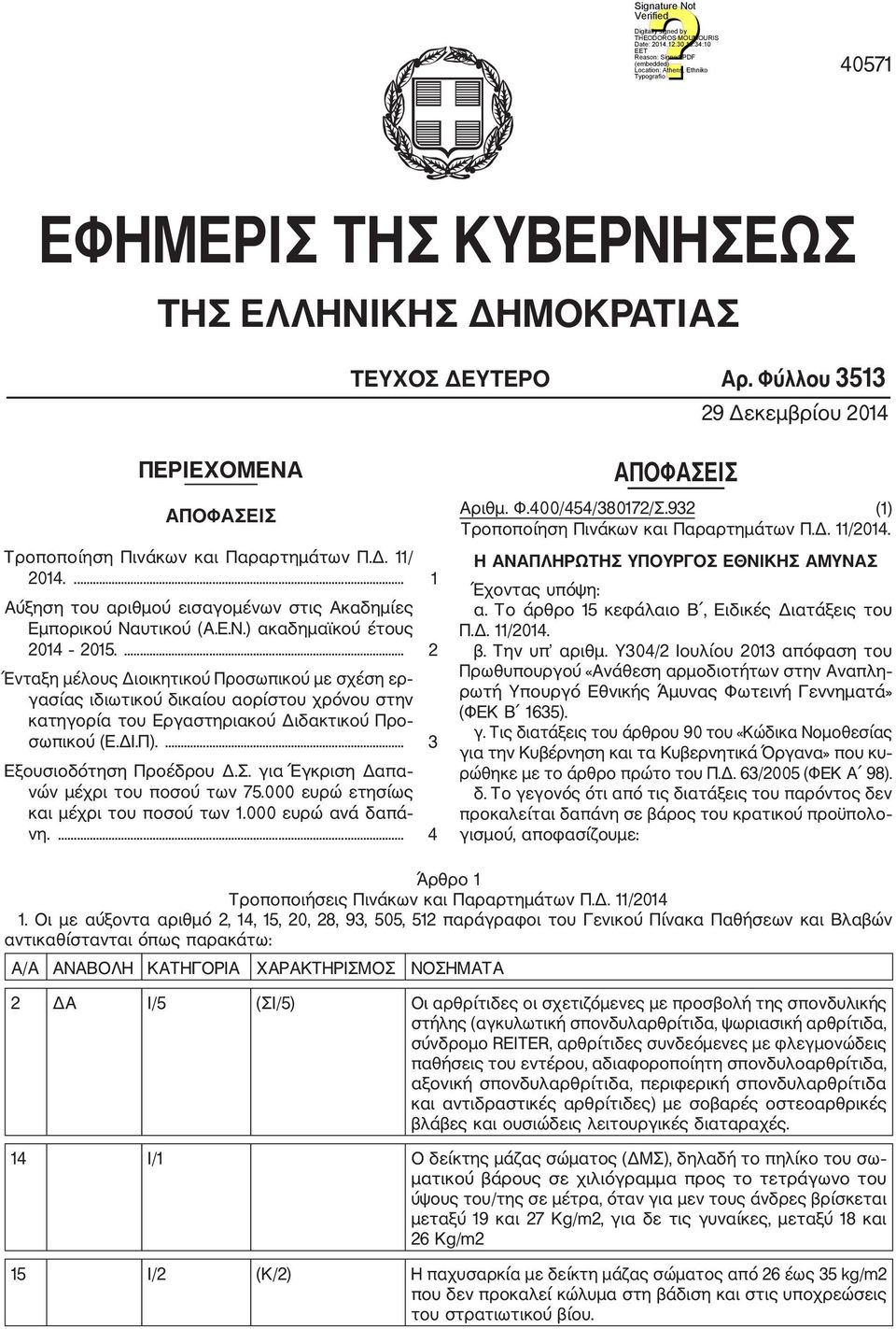 ... 2 Ένταξη μέλους Διοικητικού Προσωπικού με σχέση ερ γασίας ιδιωτικού δικαίου αορίστου χρόνου στην κατηγορία του Εργαστηριακού Διδακτικού Προ σωπικού (Ε.ΔΙ.Π).... 3 Εξουσιοδότηση Προέδρου Δ.Σ.