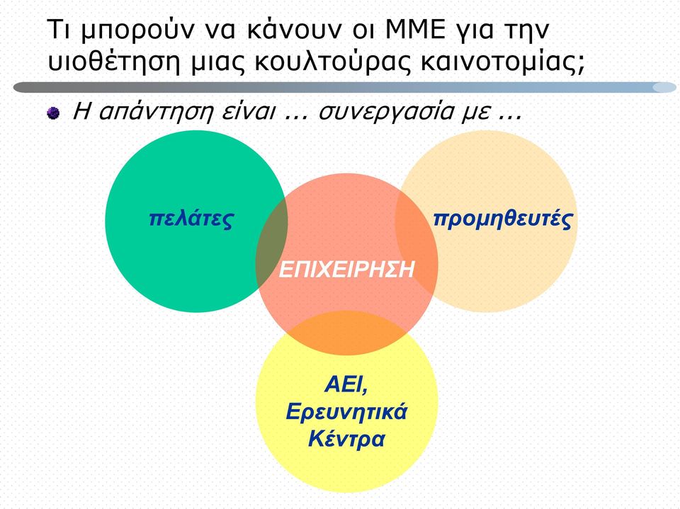 απάντηση είναι... συνεργασία με.