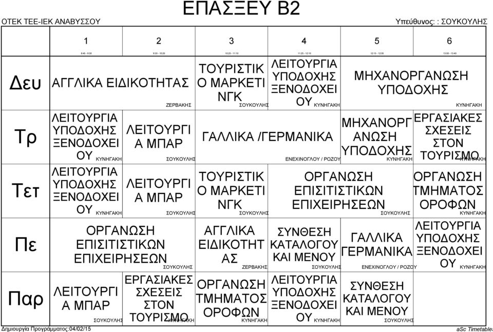 ΜΑΡΚΕΤΙ ΝΓΚ ΖΕΡΒΑΚΗΣ ΤΜΗΜΑΤΟΣ ΟΡΟΦΩΝ : - :0 ΕΝΕΧΙΝΟΓΛΟΥ / ΡΟΖΟΥ ΜΗΧΑΝ ΜΗΧΑΝΟΡΓ ΑΝΩΣΗ ΕΡΓΙΑΚΕΣ ΣΧΕΣΕΙΣ ΣΤΟΝ