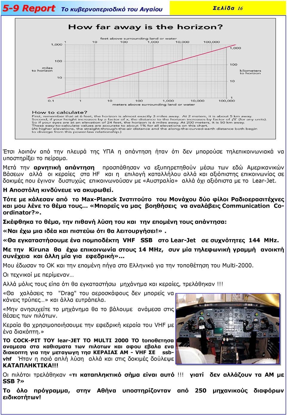 δυστυχώς επικοινωνούσαν µε «Αυστραλία» αλλά όχι αξιόπιστα µε το Lear-Jet. H Αποστόλη κινδύνευε να ακυρωθεί.