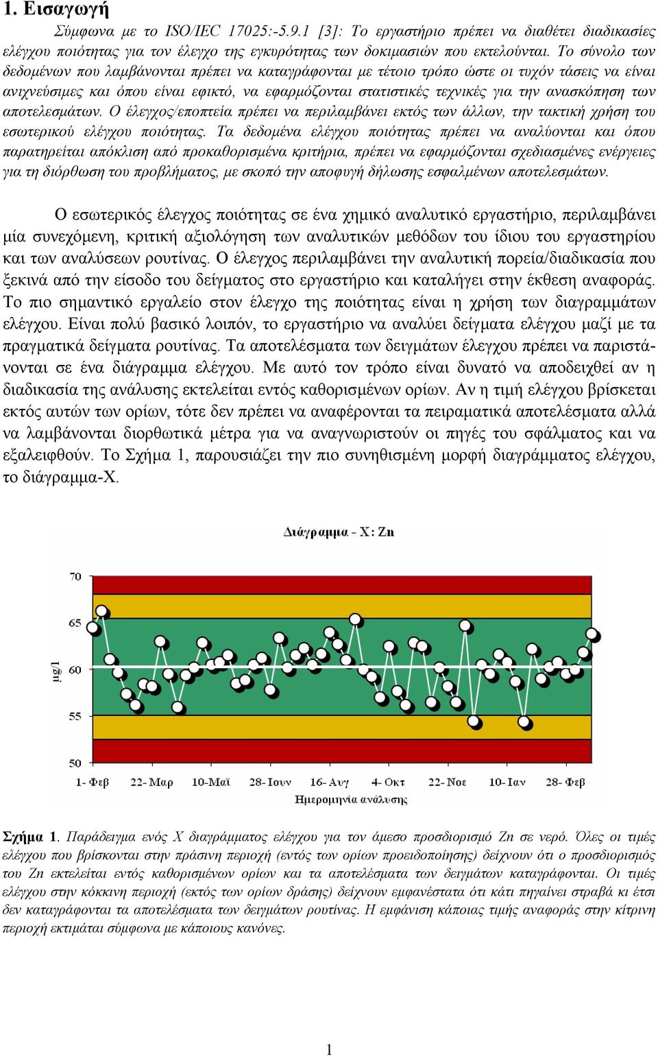 ανασκόπηση των αποτελεσµάτων. Ο έλεγχος/εποπτεία πρέπει να περιλαµβάνει εκτός των άλλων, την τακτική χρήση του εσωτερικού ελέγχου ποιότητας.