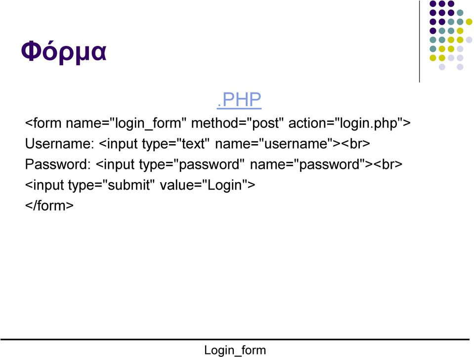 php"> Username: <input type="text" name="username"><br>