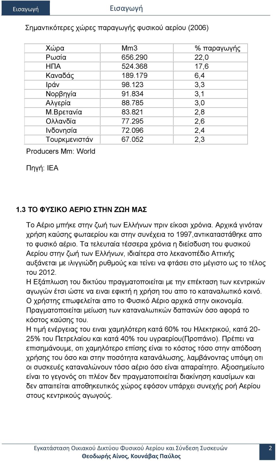 3 ΤΟ ΦΥΣΙΚΟ ΑΕΡΙΟ ΣΤΗΝ ΖΩΗ ΜΑΣ Το Αέριο μπήκε στην ζωή των Ελλήνων πριν είκοσι χρόνια. Αρχικά γινόταν χρήση καύσης φωταερίου και στην συνέχεια το 1997,αντικαταστάθηκε απο το φυσικό αέριο.