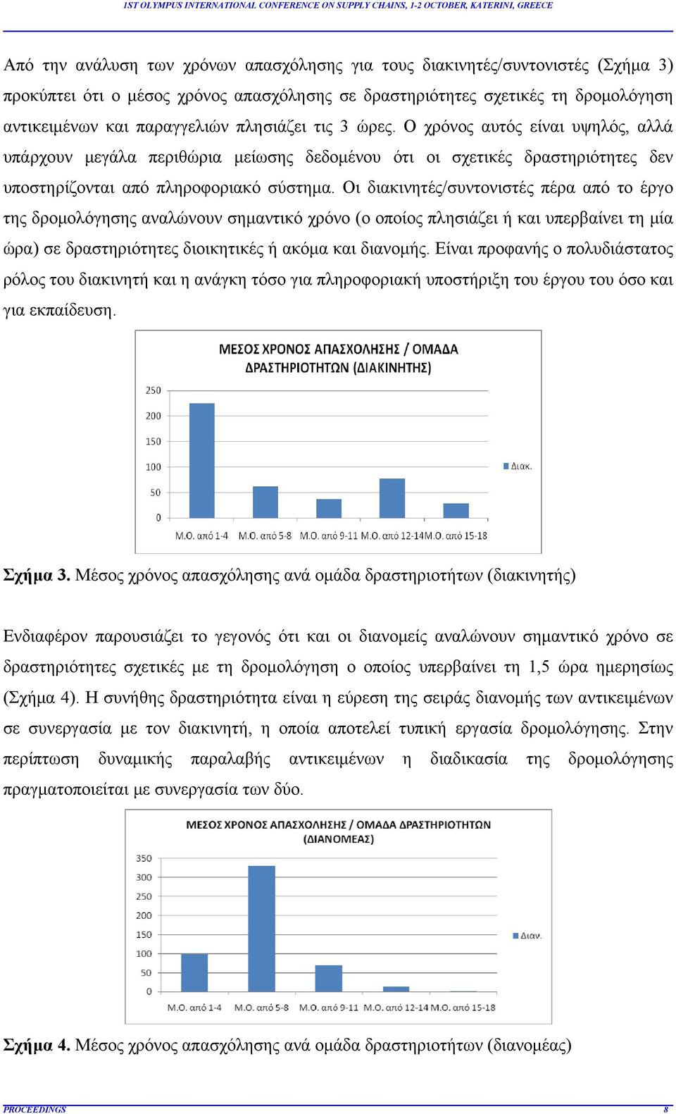 Οι διακινητές/συντονιστές πέρα από το έργο της δρομολόγησης αναλώνουν σημαντικό χρόνο (ο οποίος πλησιάζει ή και υπερβαίνει τη μία ώρα) σε δραστηριότητες διοικητικές ή ακόμα και διανομής.