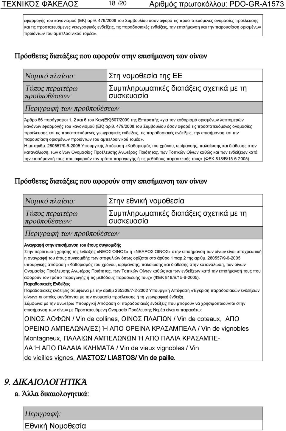 προϊόντων του αμπελοοινικού τομέα».