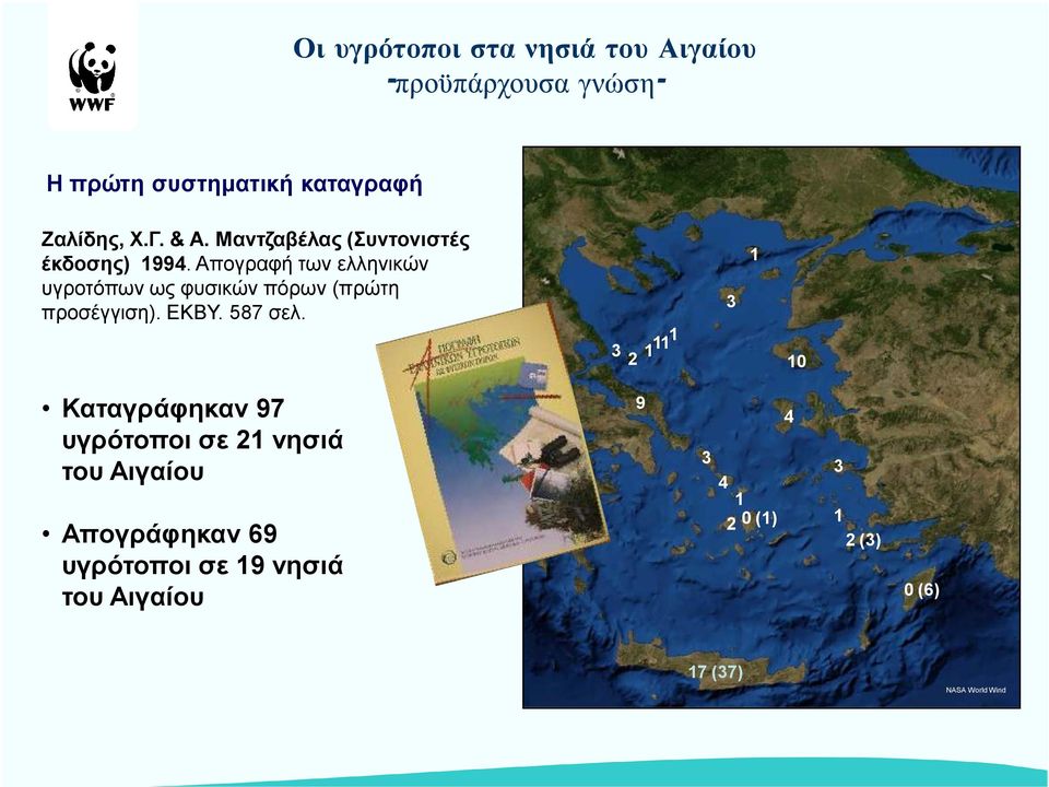 Απογραφή των ελληνικών υγροτόπων ως φυσικών πόρων (πρώτη προσέγγιση). ΕΚΒΥ. 587 σελ.
