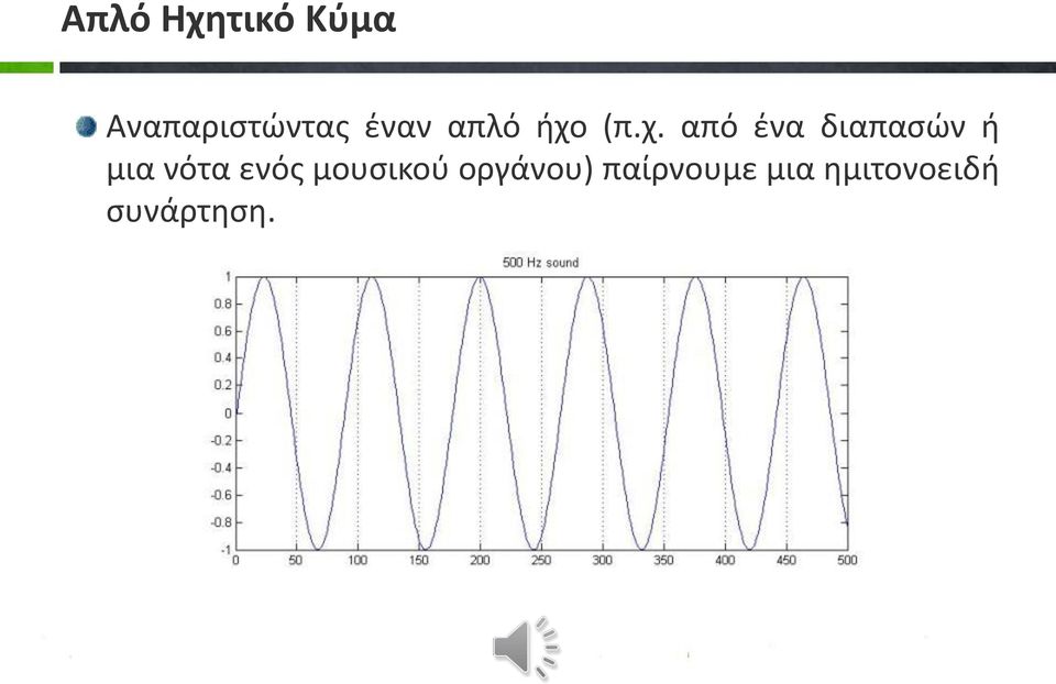 (π.χ. από ένα διαπασών ή μια νότα