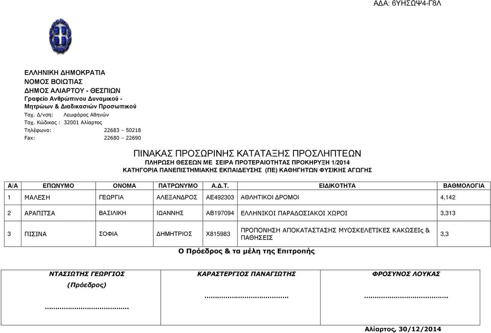 ΕΚΠΑΙ ΕΥΣΗΣ (ΠΕ) ΚΑΘΗΓΗΤΩ