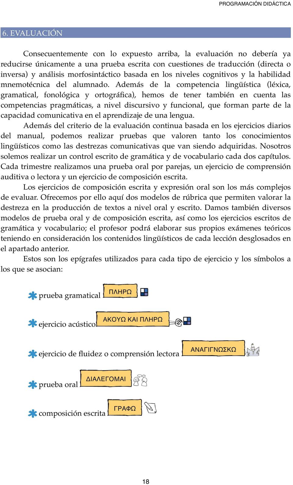 basada en los niveles cognitivos y la habilidad mnemotécnica del alumnado.